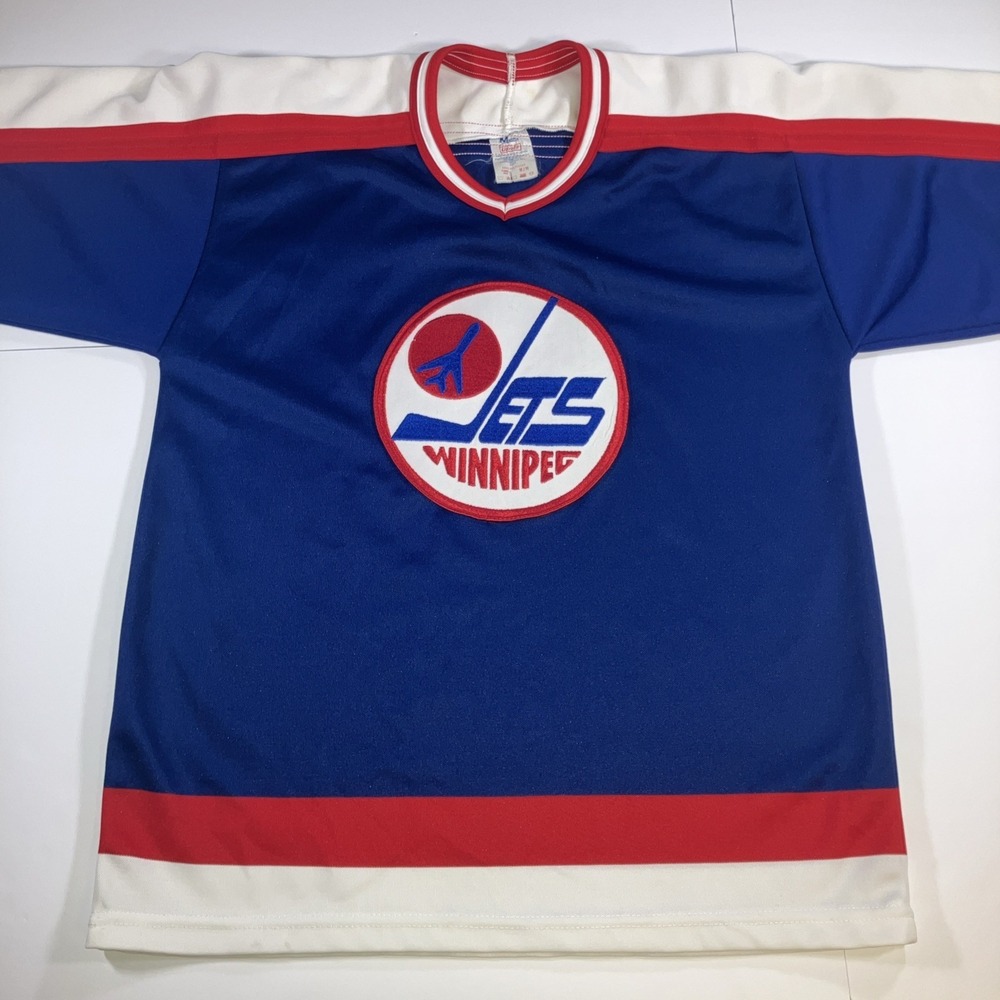 Vintage Winnipeg Jets CCM‎ Maska Ultrafil NHL Hockey Jersey Medium Canada